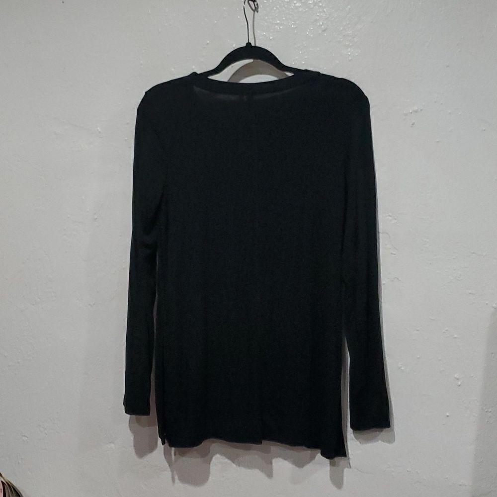 Banana Republic The Signature Tee Collection Long Sleeve Tunic in Black Size S - Picture 6 of 13